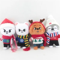 doll 20cm clothes christmas snow hat snowman sweater suit 20cm korea kpop exo baby dolls accessories for fans collection gifts