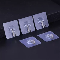 1 pcs 6x6cm transparent strong self adhesive door wall hangers hooks suction heavy load rack cup sucker for kitchen accessorie