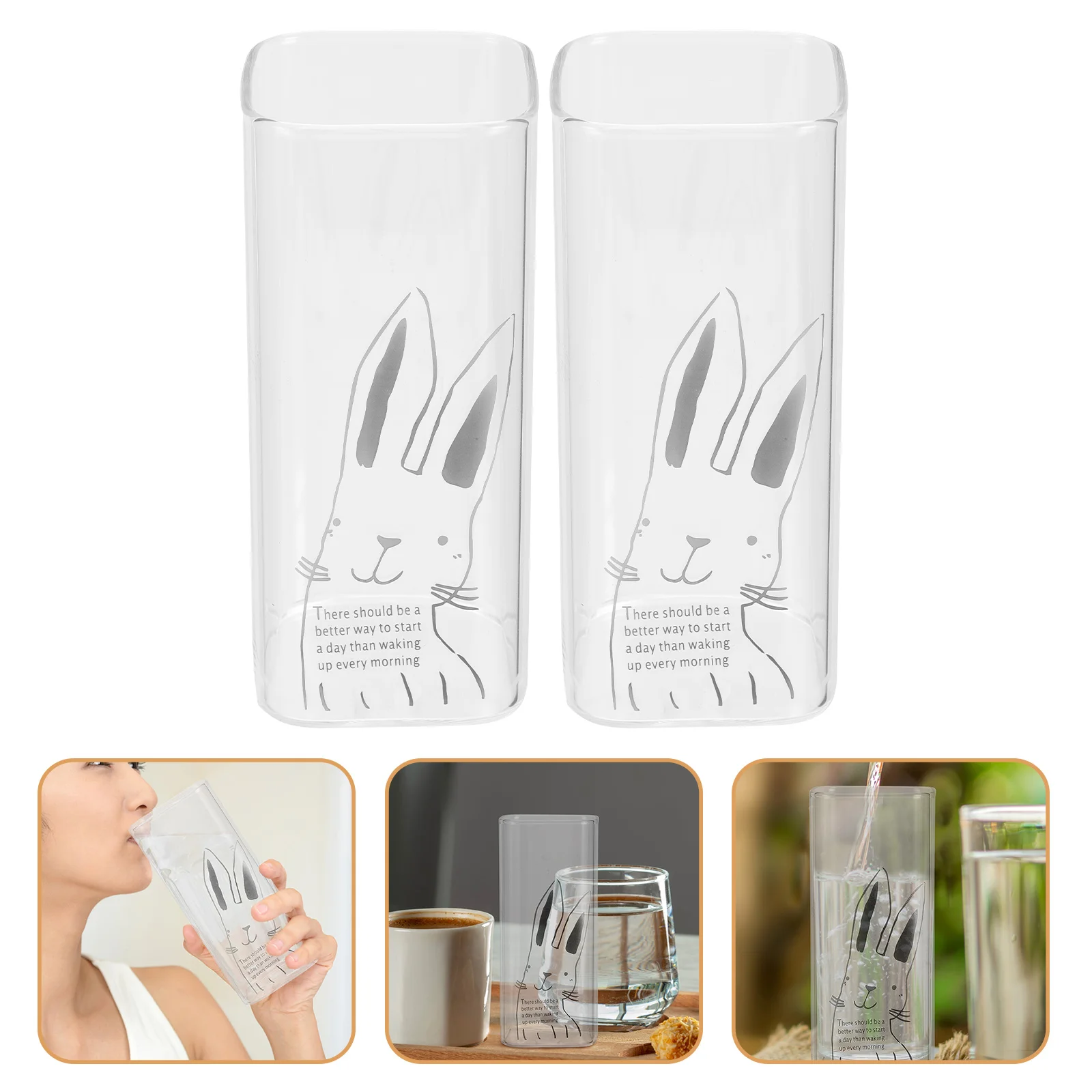 

2pcs Delicate Home Coffee Cup Glass Mugs Tall Drinking Glasses Espresso Cup Drinking Glasses Clear Coffee Mug