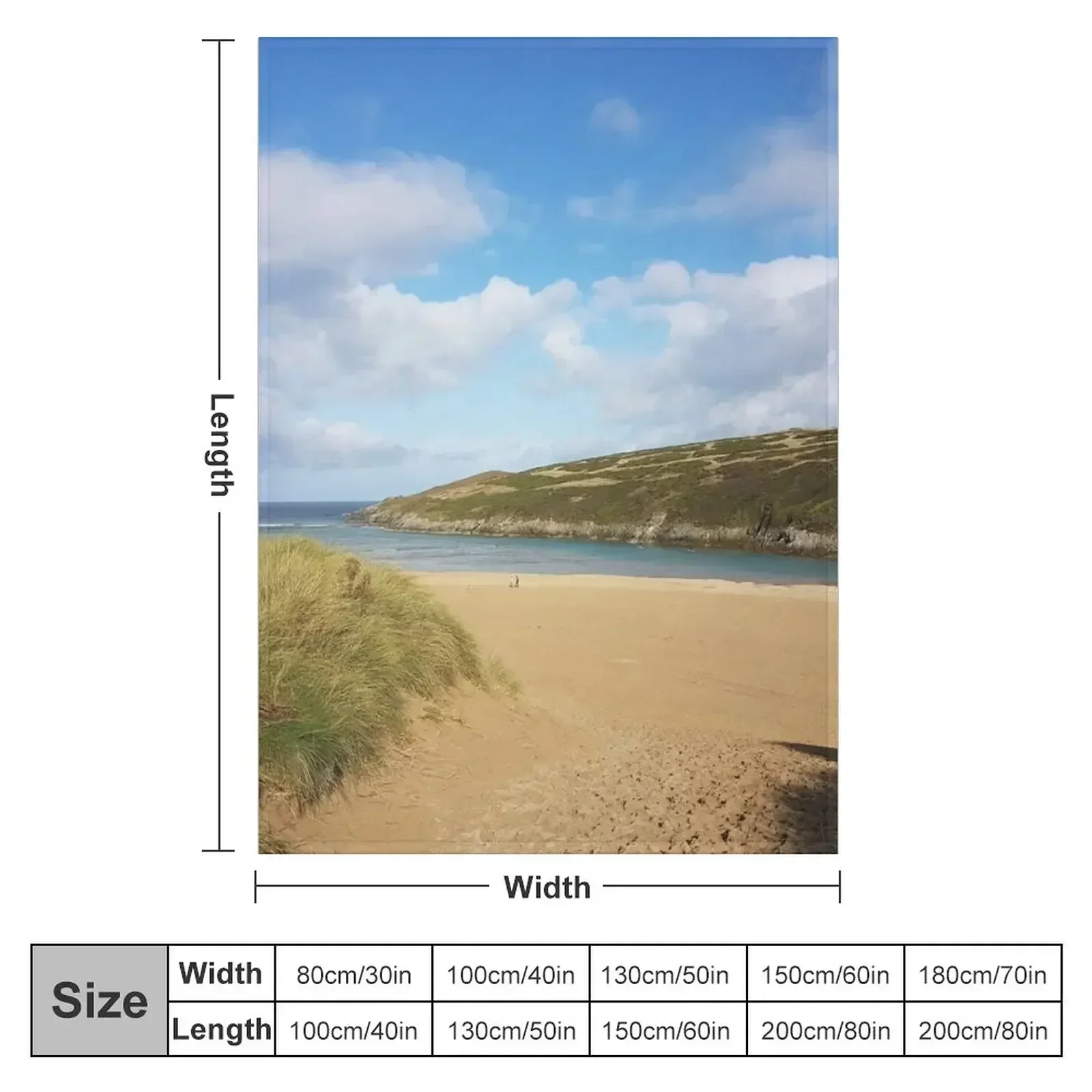 Пляж Crantock одеяло Cornwall диван среда волосатые одеяла