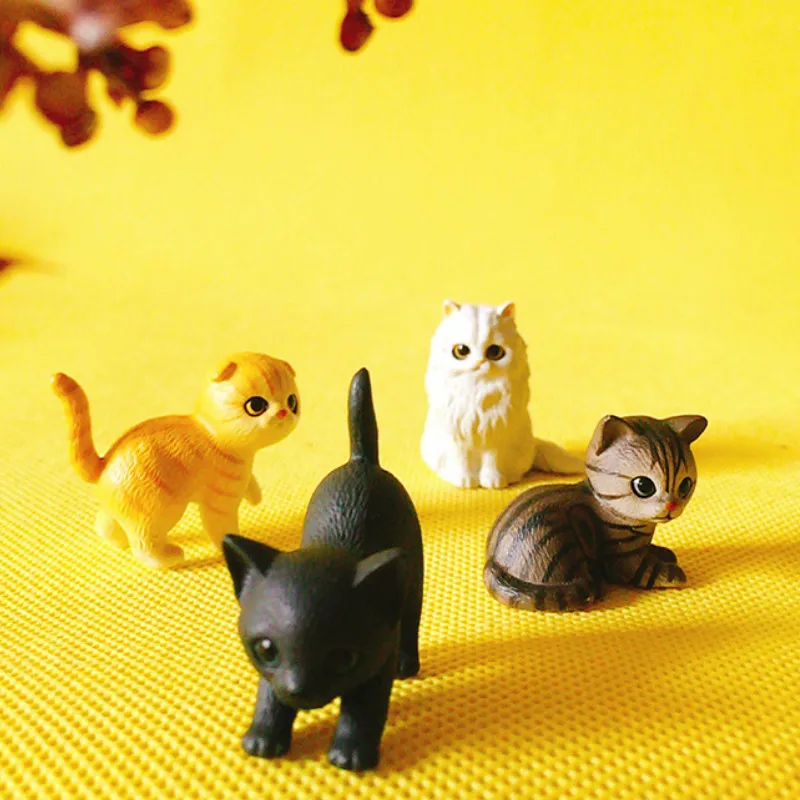 1 pcskitty catminiatureslovely cutefairy garden gnomemoss terrarium decorcraftsbonsaidoll housefigurinemodeltoy free global shipping