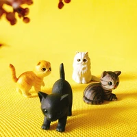 pcs kitty cat miniatures lovely cute fairy garden gnome moss terrarium decor crafts bonsai doll house figurine model toy