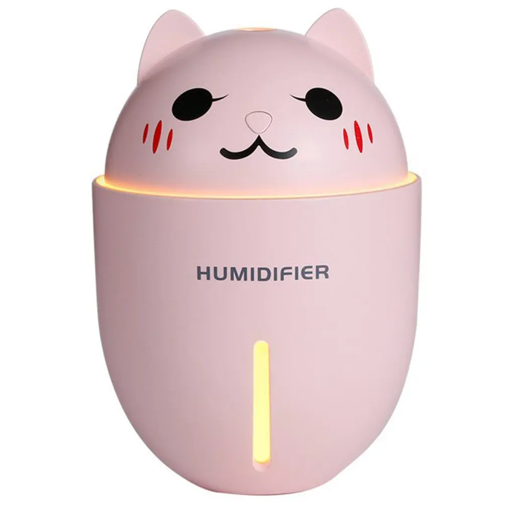 

3-In-1 320Ml USB Humidifier Ultrasonic Cool-mist Cute Pet Mini Aroamtherapy Humidifier With LED Light LED Night Lamp