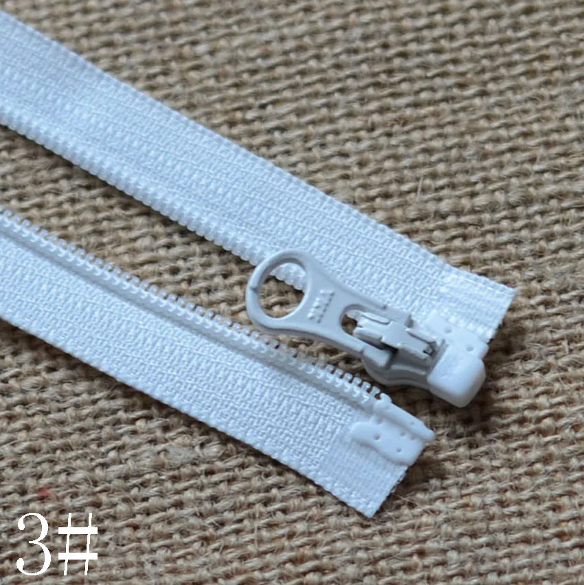 

YKK 3 Nylon Single White 50-90cm Sewing Accessories Eco Friendly Open End Plastic Zippers