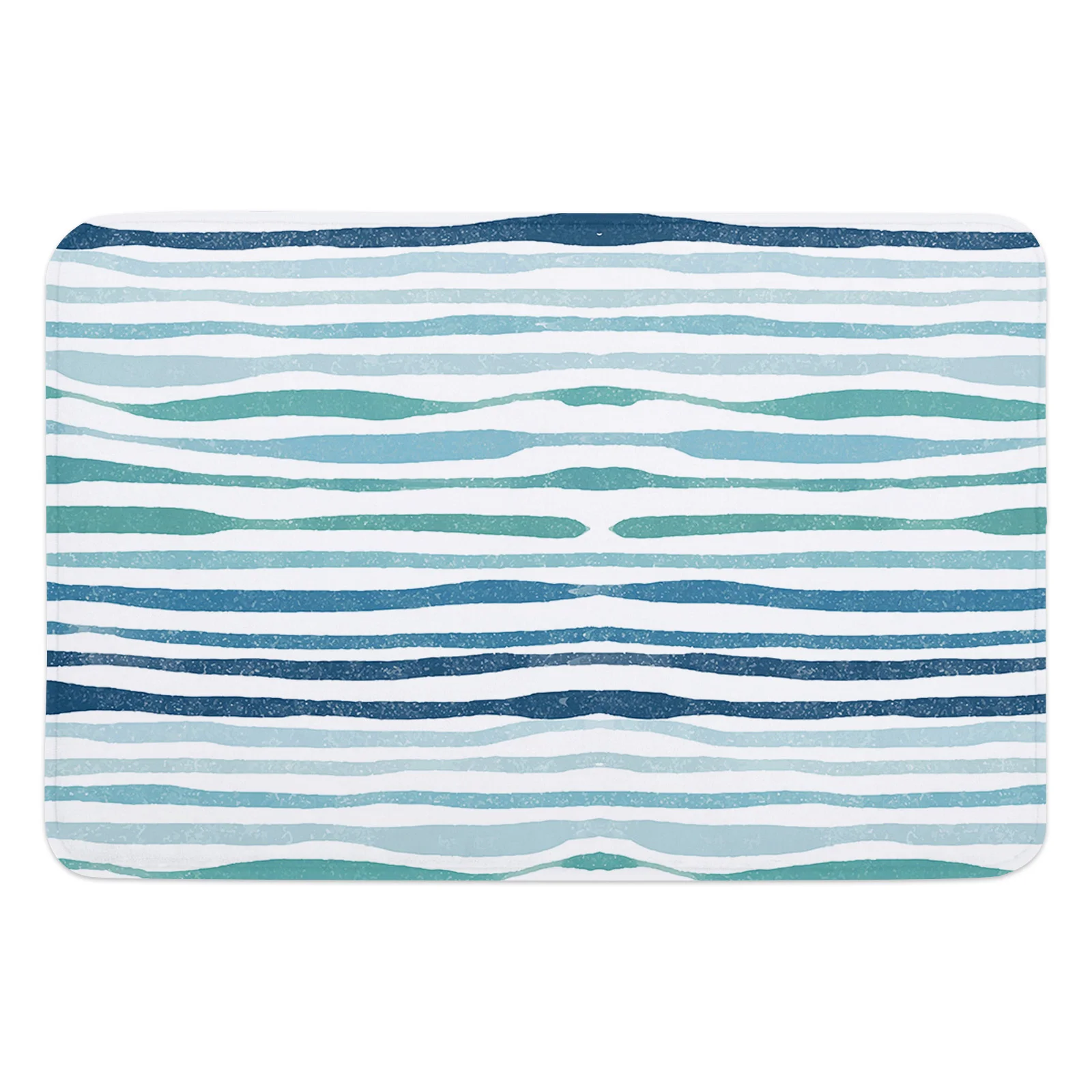 

Wave Blue Green Fresh Light Color Printed Door Mat Rugs For Bedroom Anti-slip Entrance Printed Door Mat Carpets In Living Room