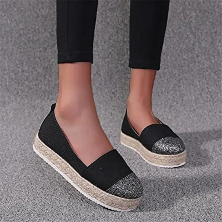 

Женские эспадрильи, женские лоферы 2022, модная обувь с круглым носком, Женская удобная обувь на толстой подошве, Новинка