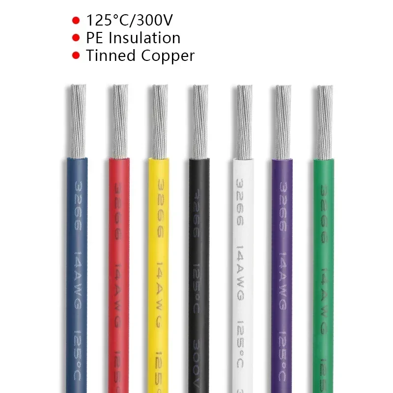 2 ~ 10 м UL3266 PE безгалогенный облучающий провод 30/28/26/24/22/20/18 12AWG устойчивый к высоким