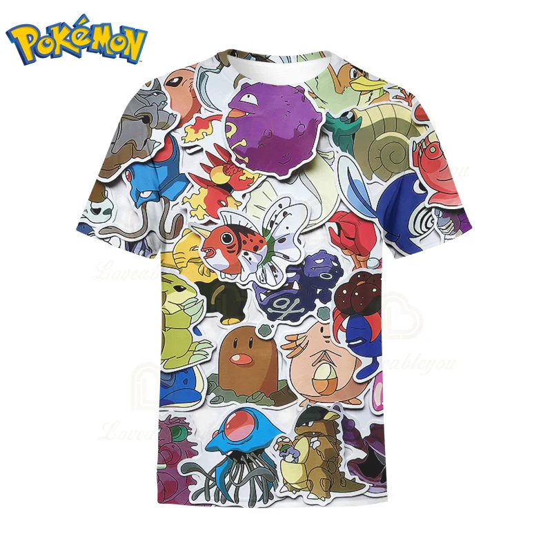 

Pikachu Pokemon Summer T-shirt Cool T shirt Tees Bulbasaur Charizard Oversized Ketchum Charmander Men Personality Outerwear Tops