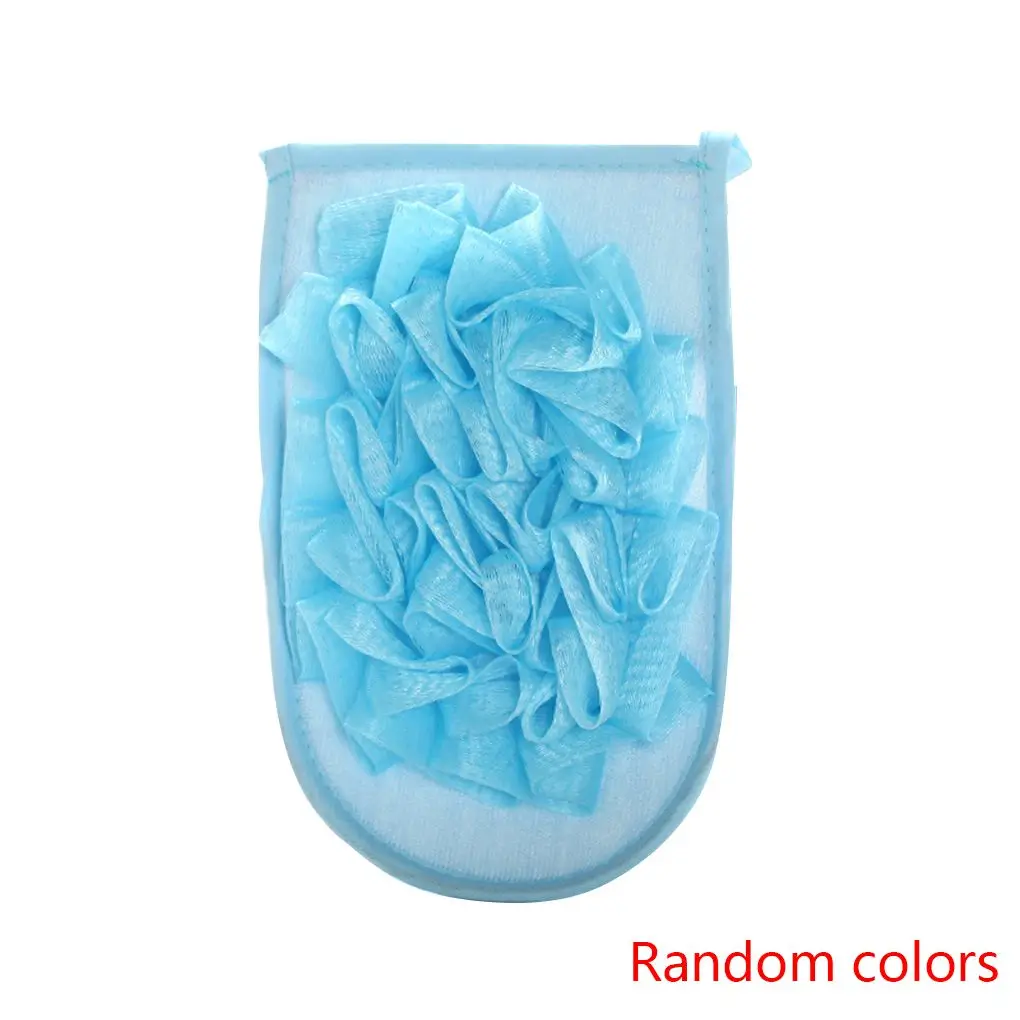 

Цветочная щетка для ванной унисекс в виде люфы, сетчатая душевая перчатка, скруббер для шаров, товары для ванны, случайный цвет