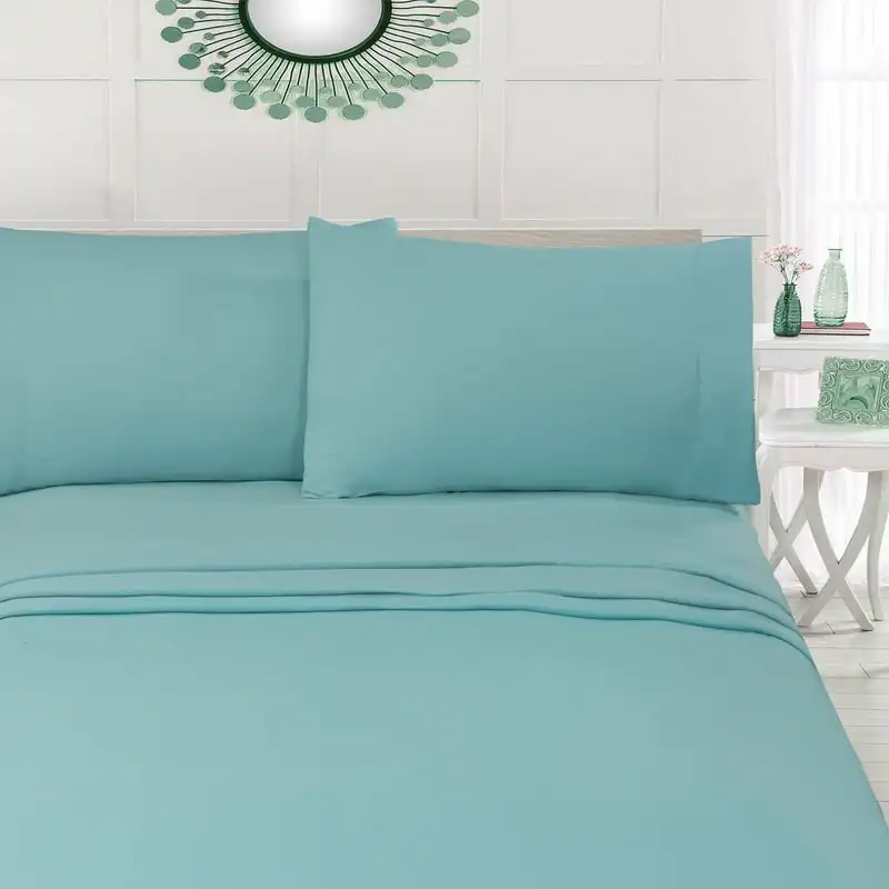 

Microfiber Kids/Teens Sheet Sets, Teal Haze, Twin/Twin XL, 3 Pieces Colding sleeping bed Waterproof bed cover Sábana bajera de