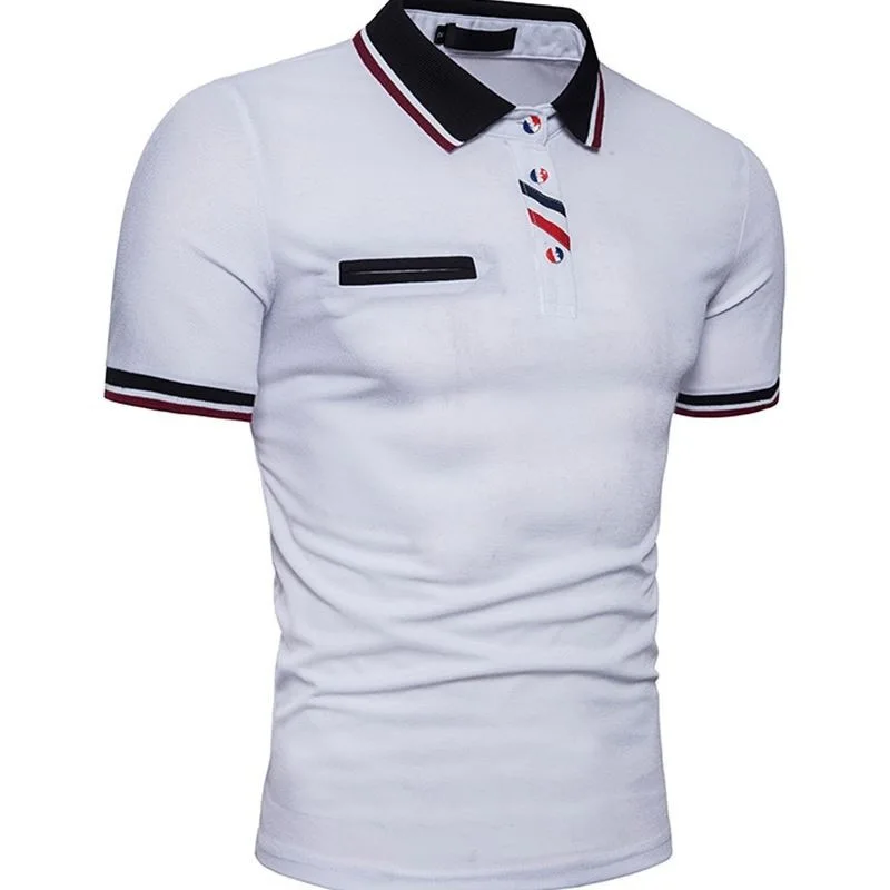 2022 Fashion Brand Men Polo Shirt Summer Cool Thin Shirt for Men Short Sleeve Striped Casula Male Polo Shirt Korean Clothing