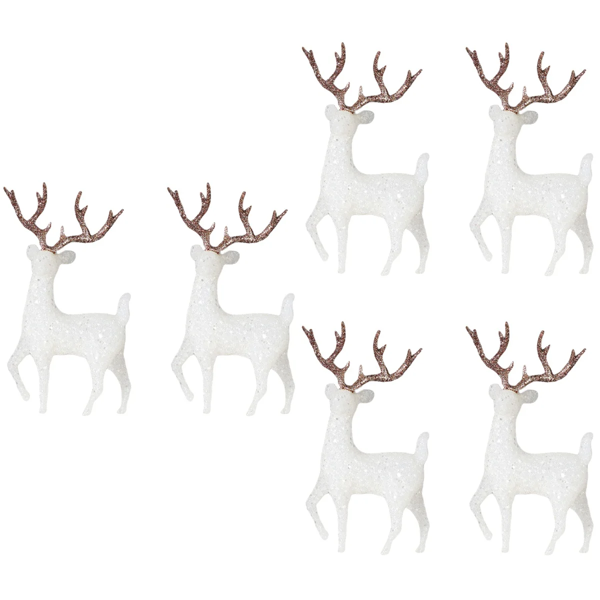 

Christmas Deer Reindeer Figurines Figurine Animal Mini Statues Cake Decorations Sculpture Party Birthday Decor Car Dashboard