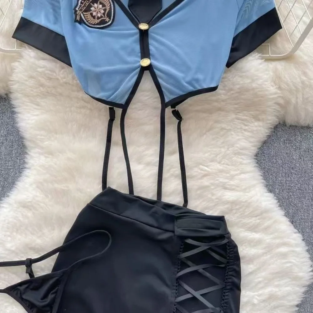 Прозрачный женский комплект одежды