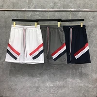 tb thom shorts summer male shorts fashion brand mens shorts print multicolor rwb diagonal stripe thin quick dry boardshorts