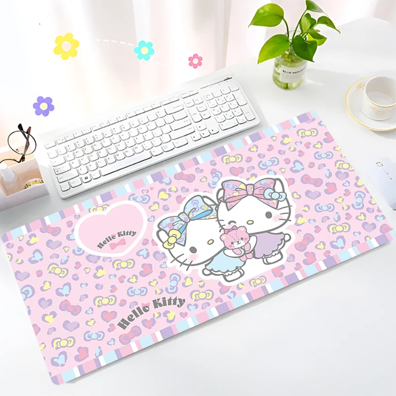 Милый розовый коврик для мыши с аниме большой из поликарбоната Hello Kitty XXL Sanrio