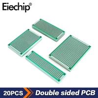 20pcslot pcb double sided board kit green 5x7 4x6 3x7 2x8cm each 5pcs pcb universal circuit board diy electronic