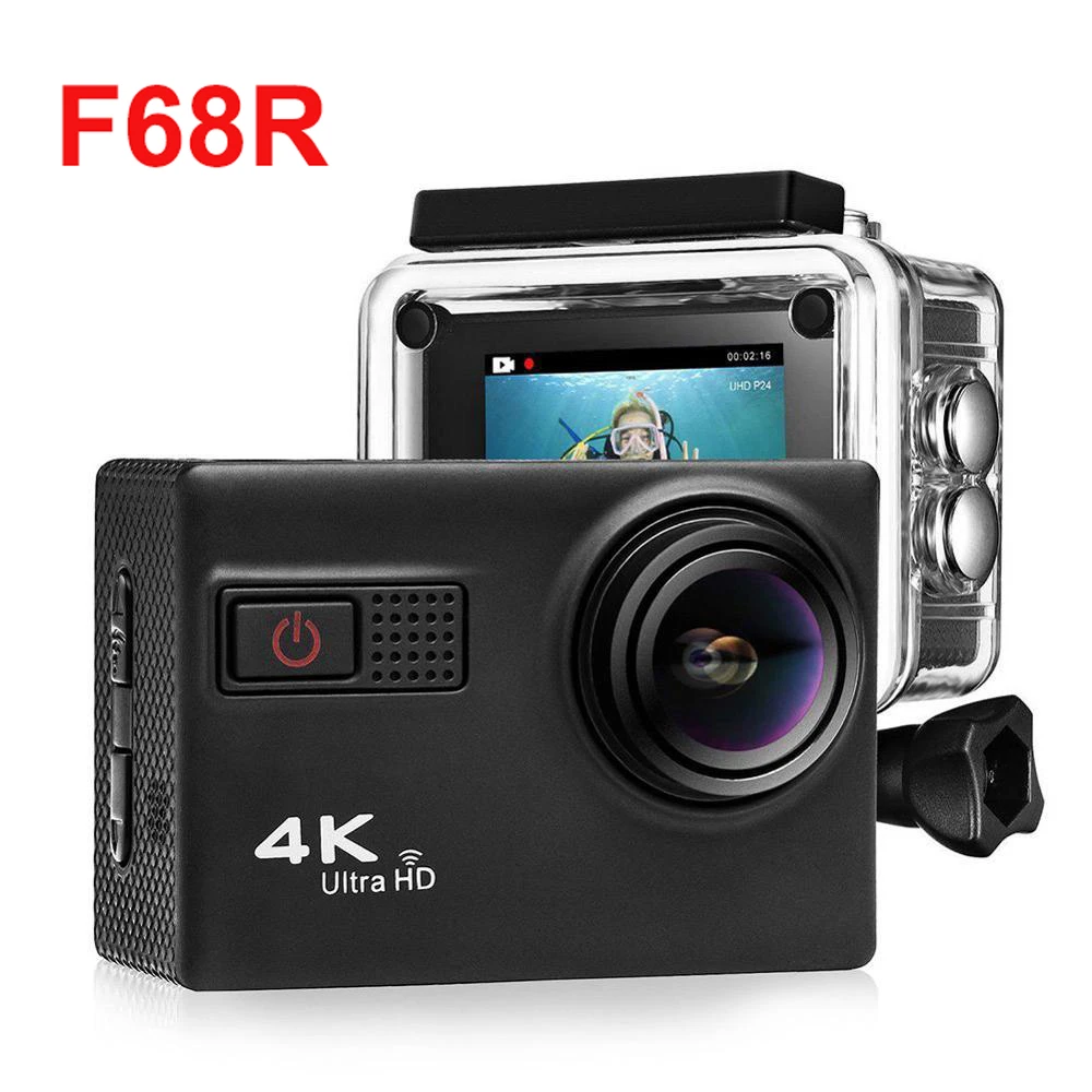 

NEW F68R 4K 16MP Ultra HD Action Camera Novatek Chipset 96660 with Sony IMX078 Sensor Wi-Fi Remote Waterpoof Sports Camera