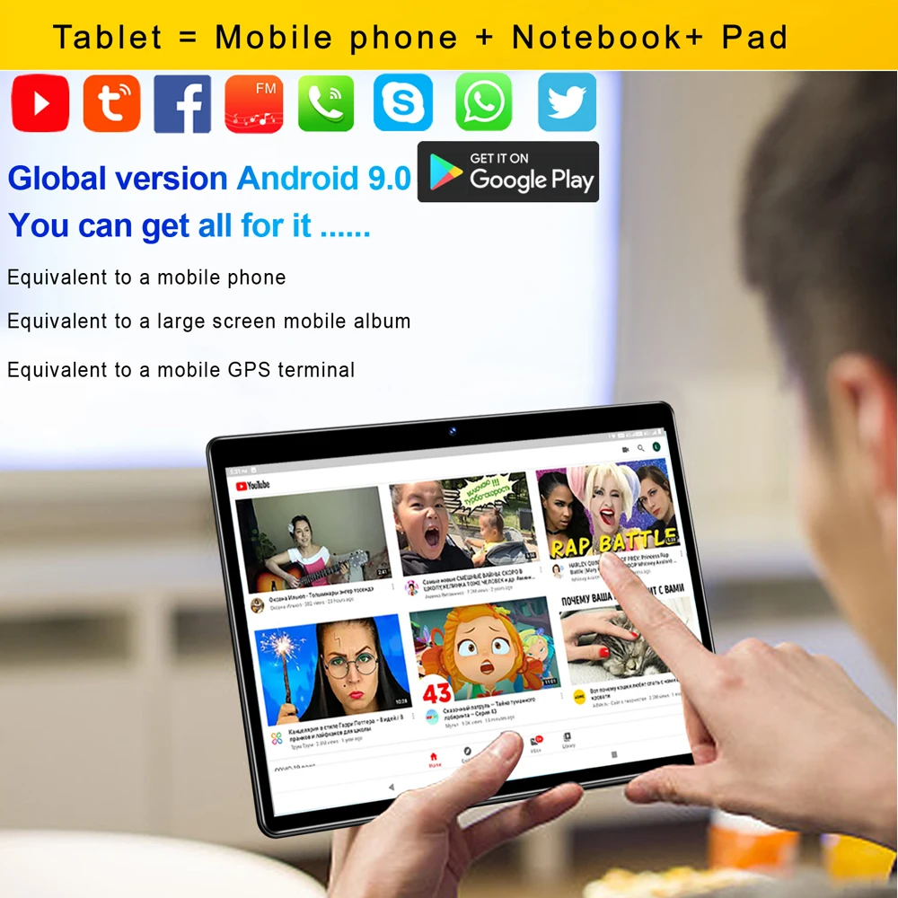 new original 10 inch quad core tablet pc google play 3g phone call wifi tablets 1280x800 ips glass screen 2gb32gb tablet free global shipping