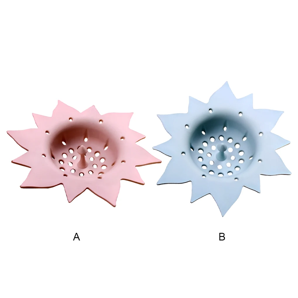 

Sink Strainer Flower-shaped Lightweight Removable Drain Strainers Lightweight Wear-resistant Bathtub Floor Drains Blue