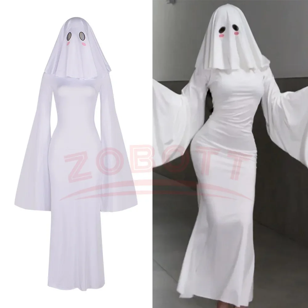 Женский костюм монахини-призрака для косплея накидка страха лица наряды на