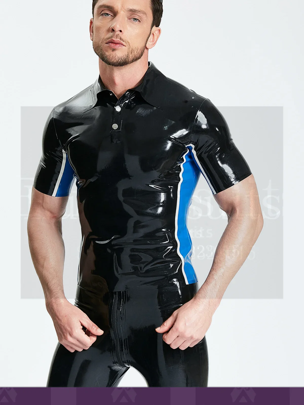 Латексные мужские трусы латексные шорты с промежностью резиновые Фетиш-одежда