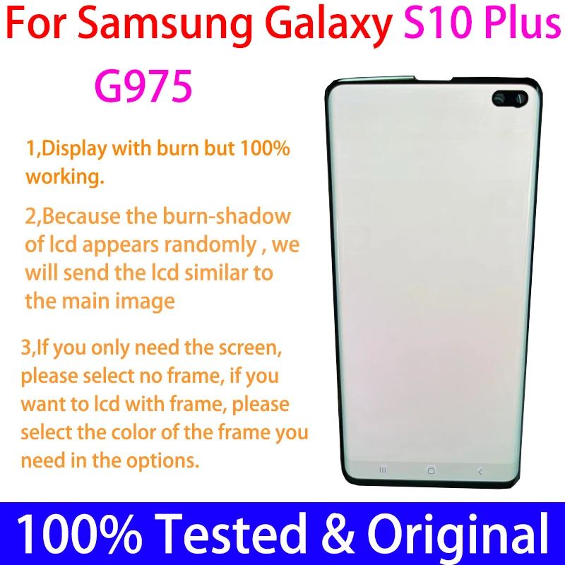 Оригинальный AMOLED S10 Plus ЖК-экран для SAMSUNG Galaxy ЖК-дисплей G975 G975F G975FD сенсорный экран