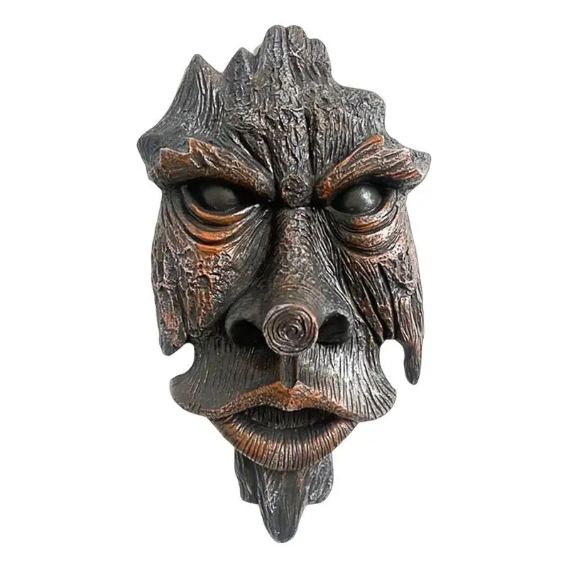 

Tree Faces Garden Statues Outdoor Resin Decor With Strong Decorative Effect Hand Drawn Solid Resin Easy To Install On Desk Wall