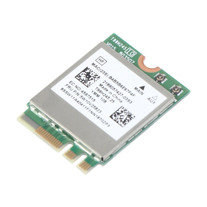 

Wi-Fi 6 MT7921K NGFF M.2 WiFi Card Dual Band WiFi BT-compatible 5.2 Adapter