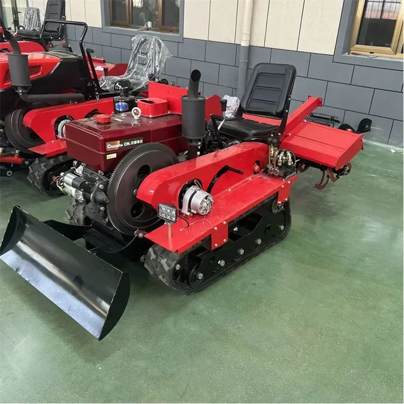 Фото 35HP40HP Популярный многофункциональный гусеничный культиватор, ручной трактор, сельскохозяйственное оборудование, используемое в рисовых сахарах №3
