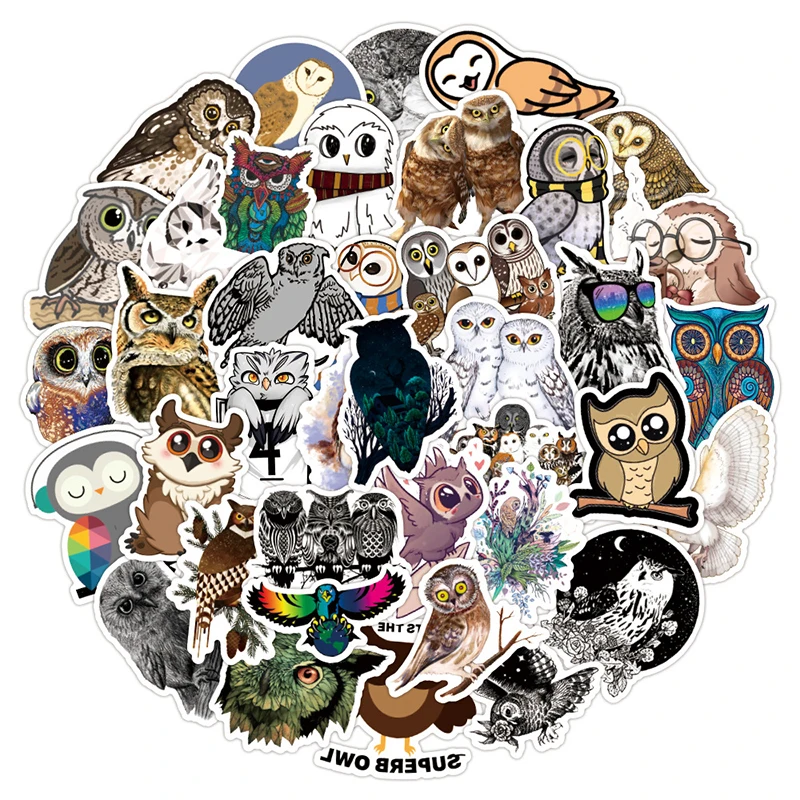 

50 Pcs Cartoon Cartoon Animal Stamp Stickers Waterproof Stickers For Handheld Computer Mobile Phone Guitar Luggage Skateboard