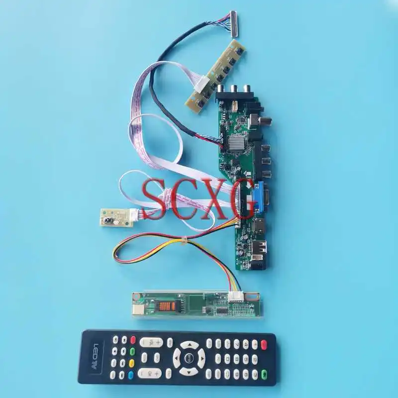 

3663 DVB Digital Controller Board Fit CLAA154WA01 CLAA154WA05 1280*800 Kit 30Pin LVDS 15.4" 1-CCFL USB VGA AV RF HDMI-Compatible