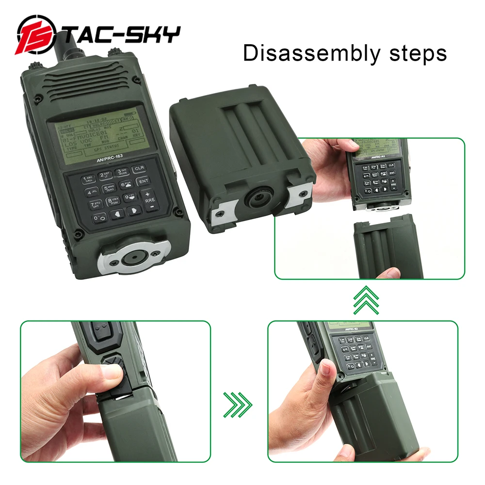 TS TAC-SKY AN/PRC 163 Tactical Military Radio Walkie Talkie Model Non-Functional Walkie Talkie Model for Baofeng UV5R