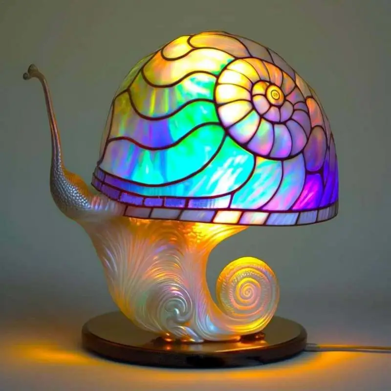

Винтажное витражное искусственное стекло, серия растений, гриб, креативное красочное прикроватное украшение для спальни, ночное украшение для дома