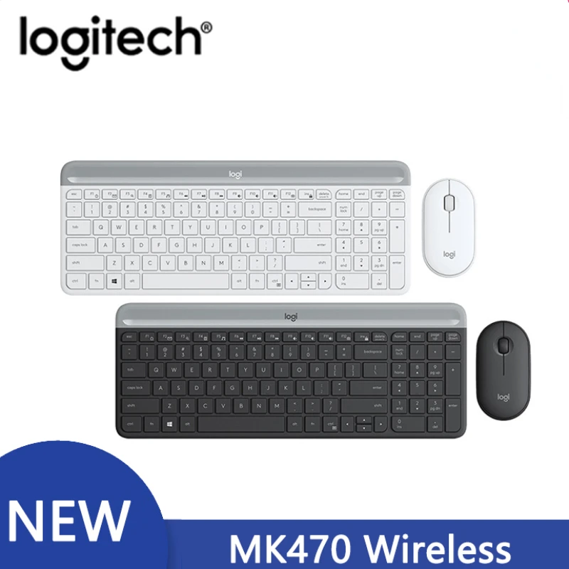 

Logitech MK470 беспроводная эргономичная и мышь, набор мыши и клавиатуры с галькой для моделирования, Портативный бизнес