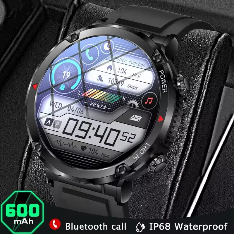 

2022 New Bluetooth Call Smart Watch Men 1.6inch 400*400 HD screen 600mAh large battery Sports smartwatch Men For Android OIS+Box