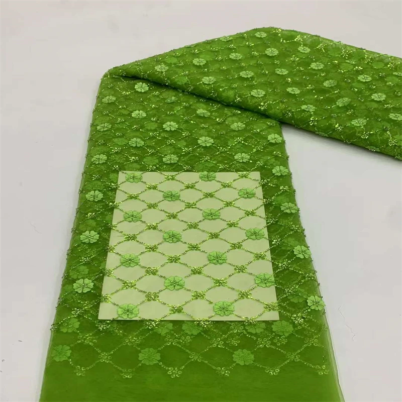 2023 элегантная кружевная ткань с бусинами и блестками Высококачественная