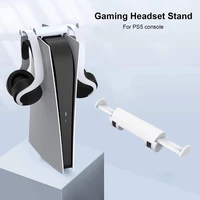 for ps5 game console headphone wall mount holder dual hook storage stand telescopic bracket compatible for ps5 accessories