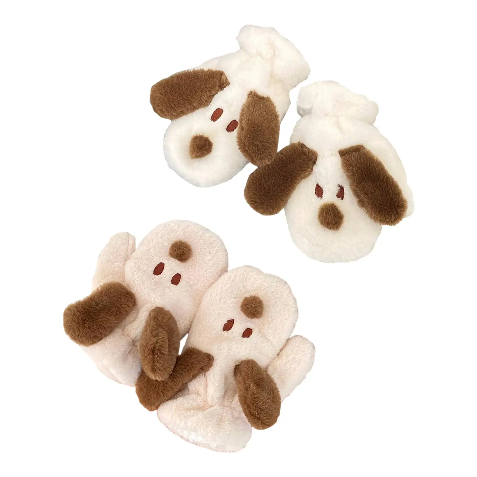 

Симпатичные женские плюшевые перчатки, теплые, плотные, мягкие, для осени и зимы, велосипедные перчатки для девочек