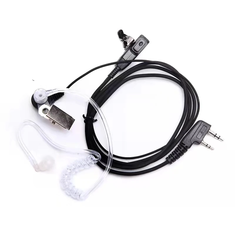 Air Acoustic Tube Headset for Walkie Talkie Baofeng Radio K Port Earphone PTT with Microphone for UV-5R 888s Earbuds Earpiece