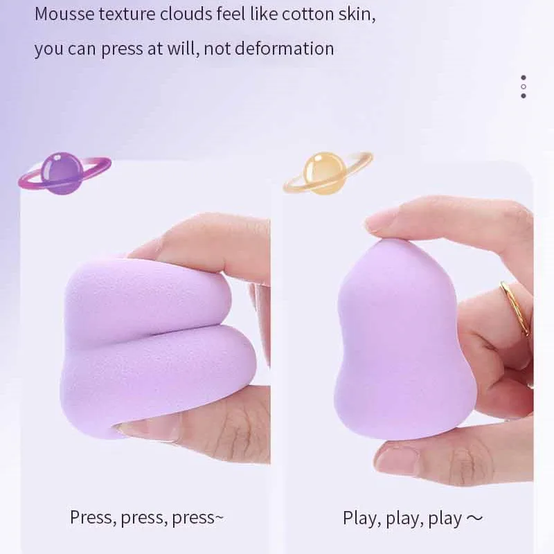 

3pcs Makeup Egg Wet And Dry Dual Use Makeup Egg Powder Puff Shelf Makeup Egg Shelf Anti-microbial Makeup Sponge Dryer Stand