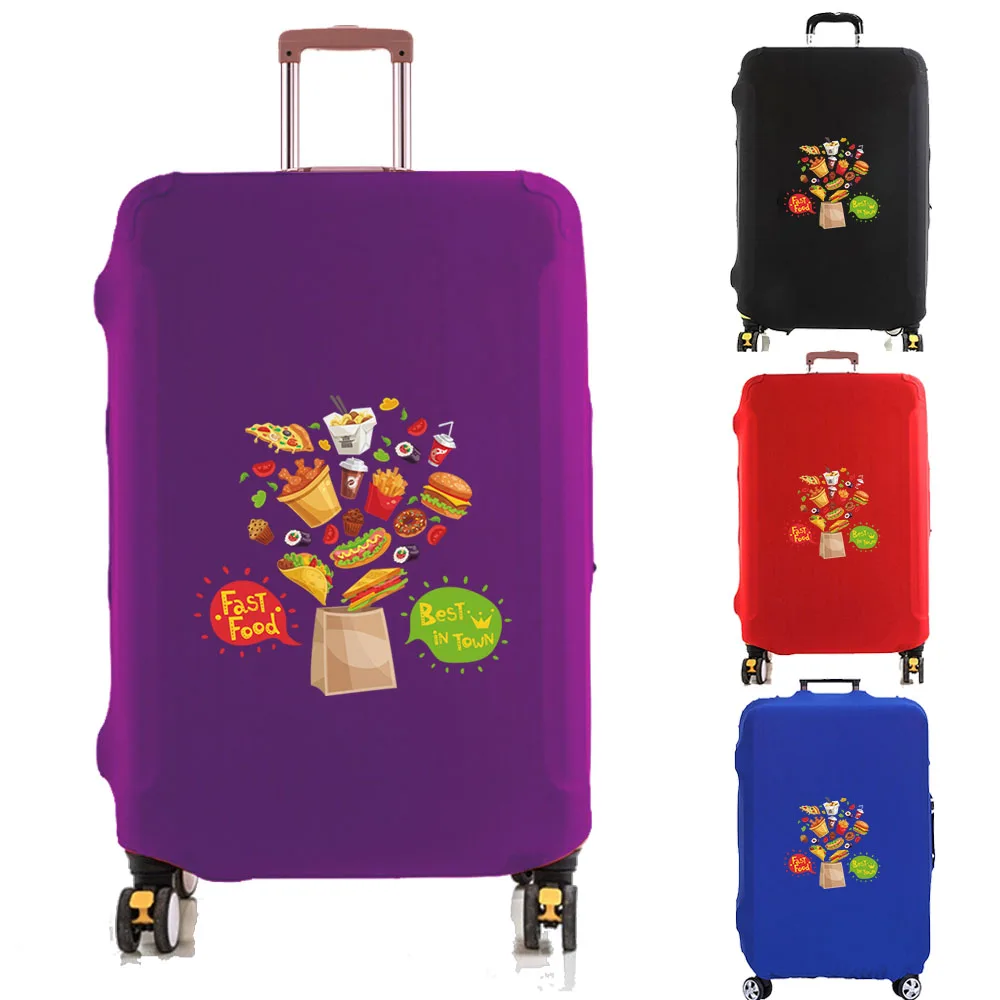 

A Bag of Food Print Luggage Cover Suitcase Protector Thicker Elastic Dust Covered for 18-32 Inch Trolley Case Travel Accessories