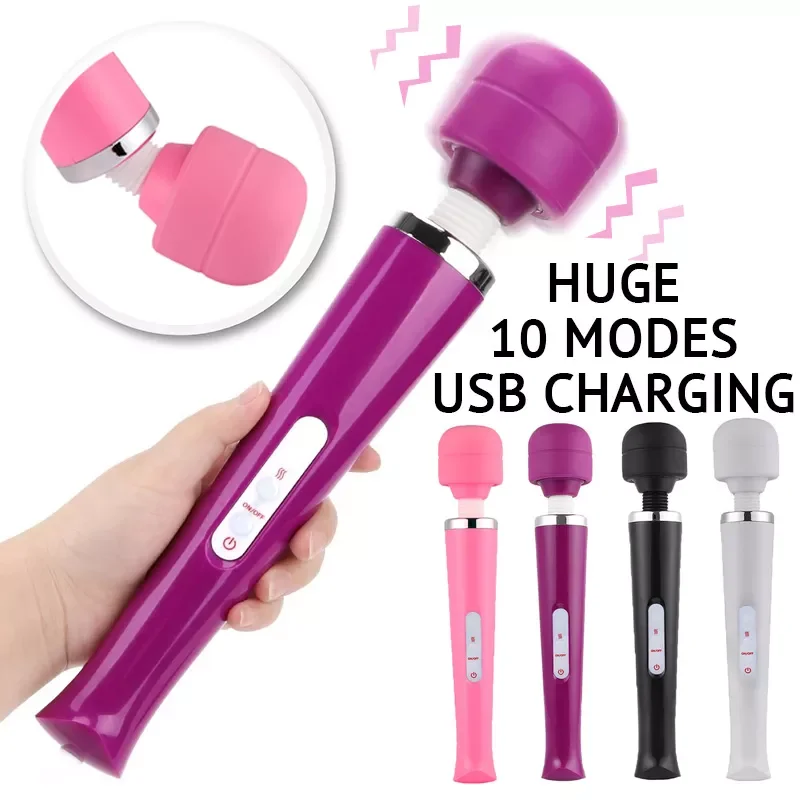 Массажер волшебная палочка с USB-зарядкой, большой AV-Стик, Стимулятор клитора, вибратор, секс-игрушки для женщин, магазин интимных товаров для...