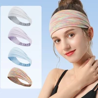unisex sport cotton sweatband headband for women yoga hairband gym stretch head bands strong elastic fitness basketball band