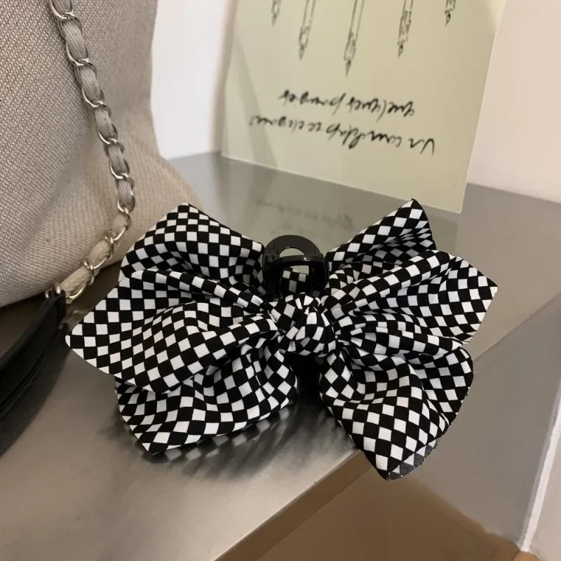 Заколки для волос в корейском ретро стиле с жемчугом и бантом женские большие