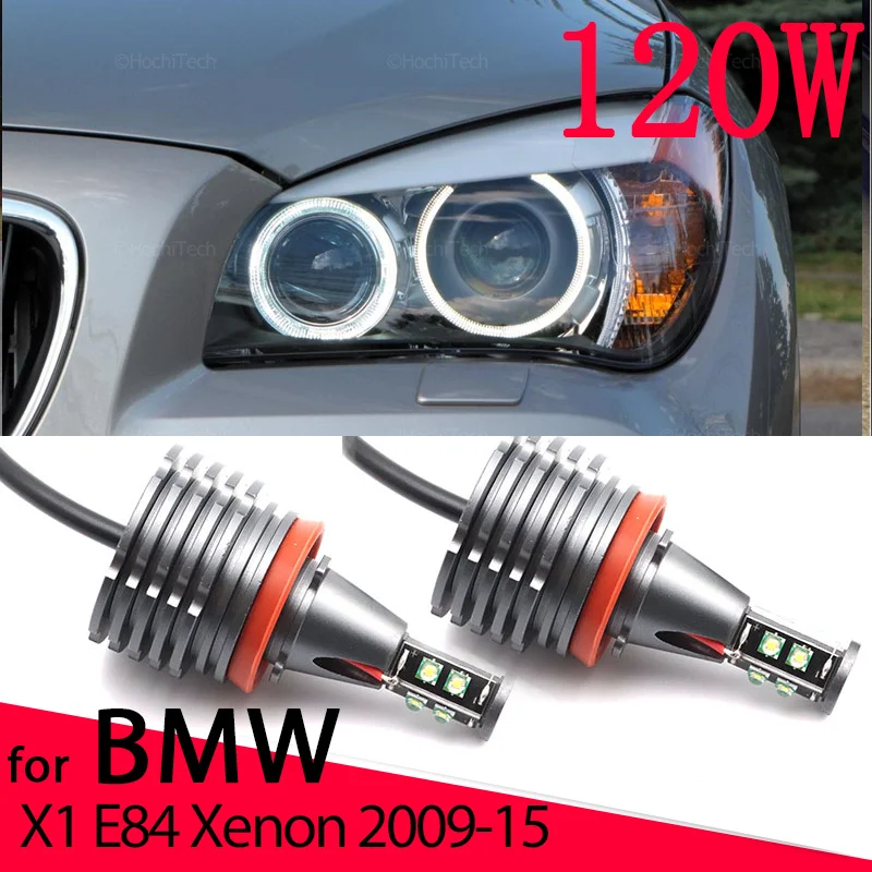 Светодиодные Габаритные огни Angel Eyes H8 Canbus, 120 Вт, 6000 К, белые, безотказсветодиодный, для BMW X1 E84, Ксеноновые фары 2009-2015