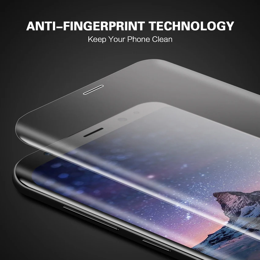 Прозрачное закаленное стекло для защиты экрана Samsung Galaxy Note 8 S7/S8 Edge с защитой от