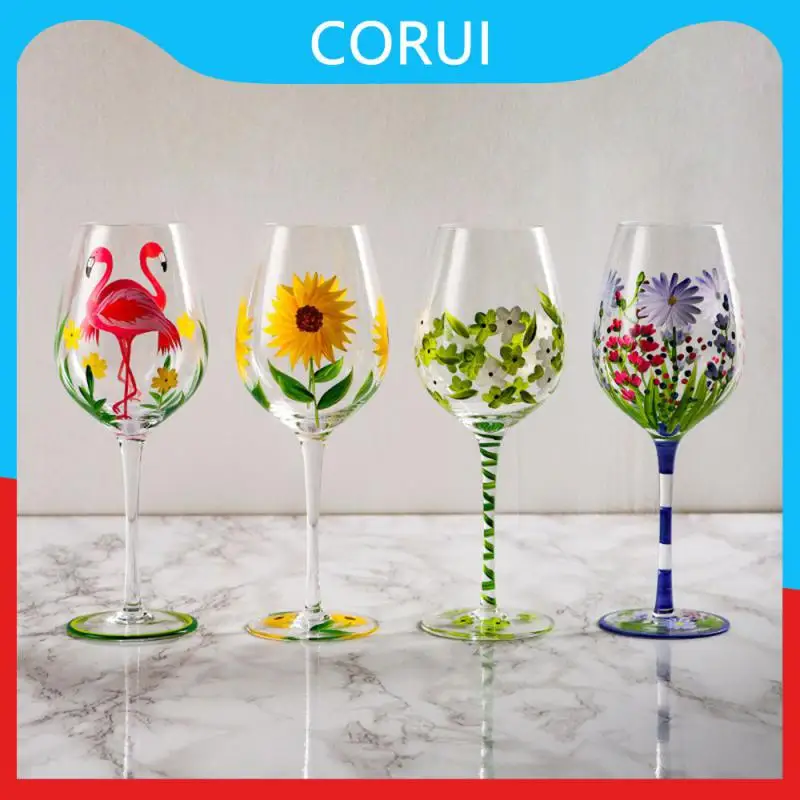 

Personality Champagne Glass Relief Texture Flower Wine Cup Good-looking Tall Glass Wedding Presen Cup Creative Hand Drawn