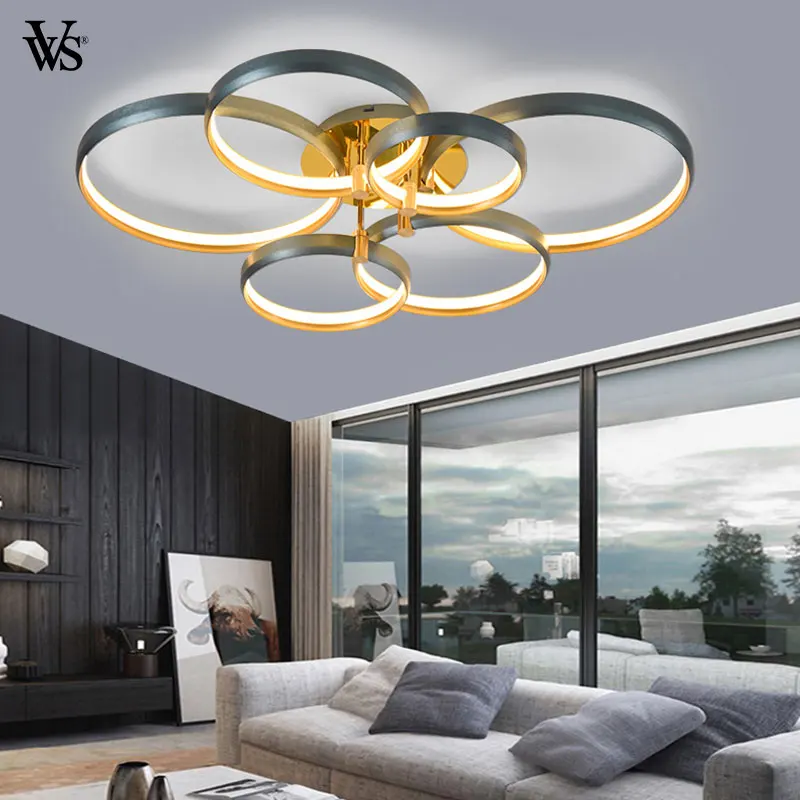 

VVS Circel Rings Ceiling Lights For Living Room Bedroom Home Modern Led Ceiling Lamp Fixtures lustre plafonnier dropshipping