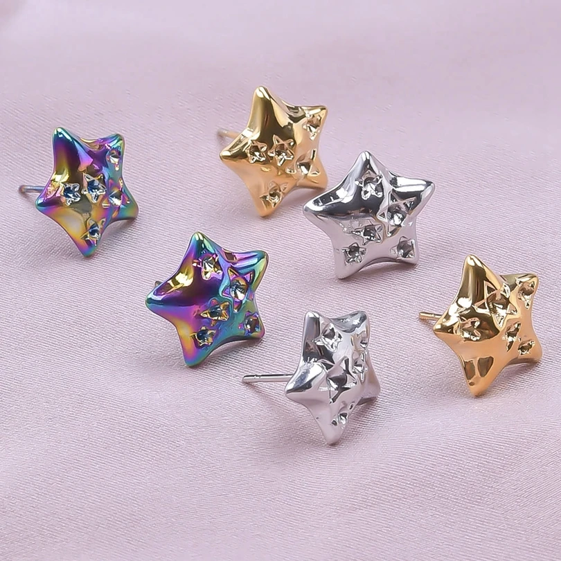 Женские серьги-гвоздики из нержавеющей стали 2 шт./комплект