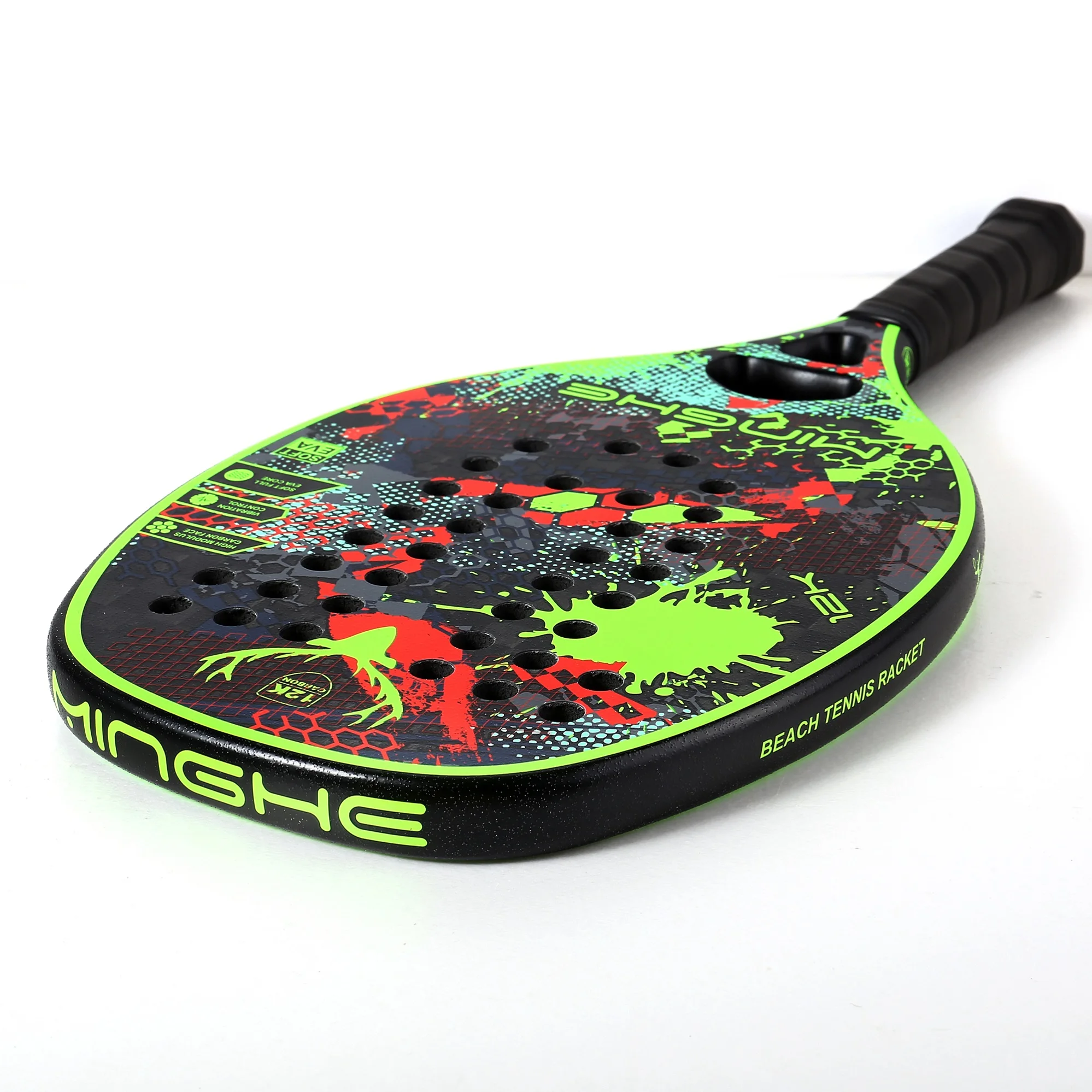 Ракетка из углеродного волокна MINGHE 12k для пляжного тенниса с ульсветильник